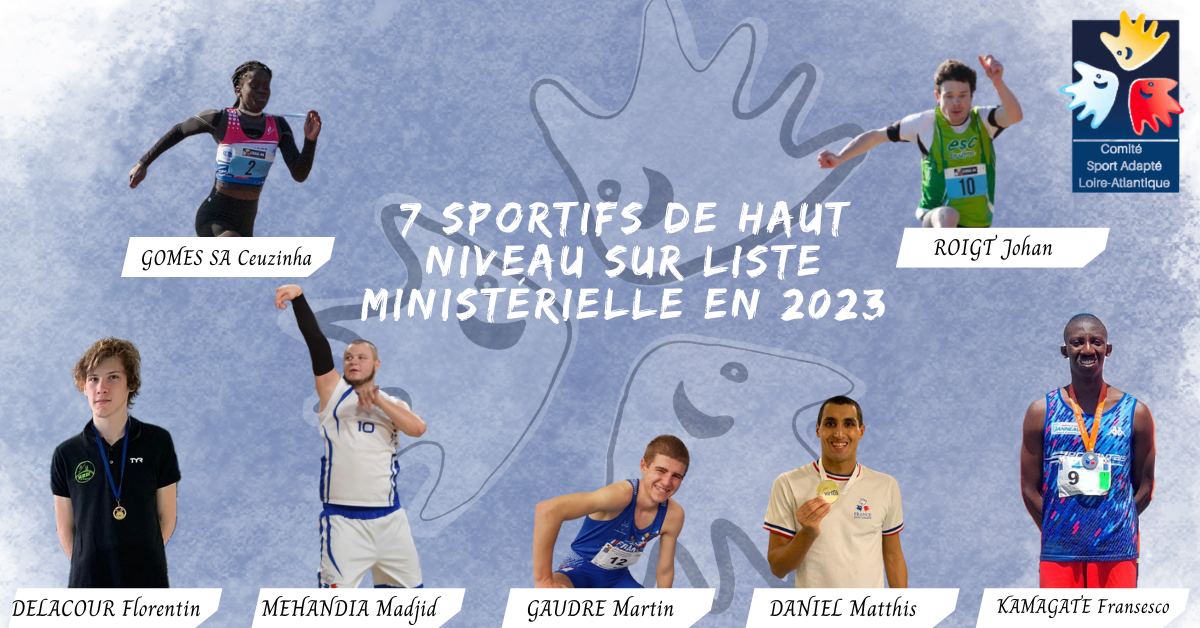 7 Sportifs de Haut Niveau sur liste ministérielle en 2023